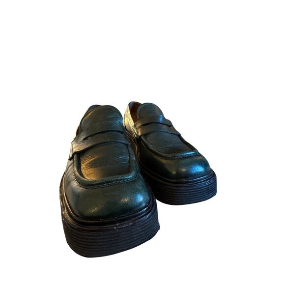 Marni Men's Olive Green Leather Chunky Loafers - Picture 1 of 6